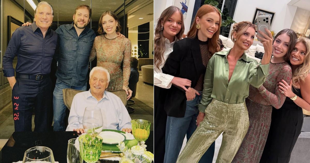 Roberto Justus reúne ex e atual esposa em festa do filho Ricardo Justus